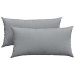 vidaXL Coussins de canapé 2 Pièces Gris clair 80 x 40 cm tissu