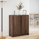 vidaXL Buffet avec LED chêne marron 77x34x85 cm bois d'ingénierie