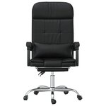 vidaXL Fauteuil de massage inclinable de bureau Noir Similicuir
