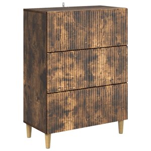 vidaXL Armoire à tiroirs Chêne fumé 66 x 34 5 x 90 cm