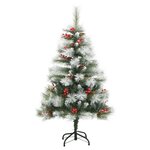 vidaXL Sapin de Noël artificiel avec pommes de pin et baies 150 cm