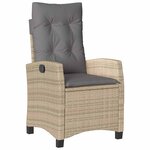 vidaXL Ensemble à manger de jardin et coussins 9 Pièces mélange beige