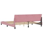 vidaXL Cadre de lit sans matelas Hanko rose 200x200 cm velours