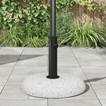 vidaXL Base de parasol pour poteaux de 37/42/52/58mm en béton blanc 20 kg