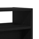 Table console vidaXL Noir Chêne 105x30x80 cm en bois d'ingénierie