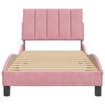 vidaXL Cadre de lit sans matelas Hanko rose 90x190 cm velours