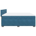 vidaXL Sommier à lattes de lit et matelas Bleu 200x200 cm velours