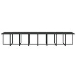 vidaXL Ensemble à manger de jardin 21Pièces coussins noir résine tressée