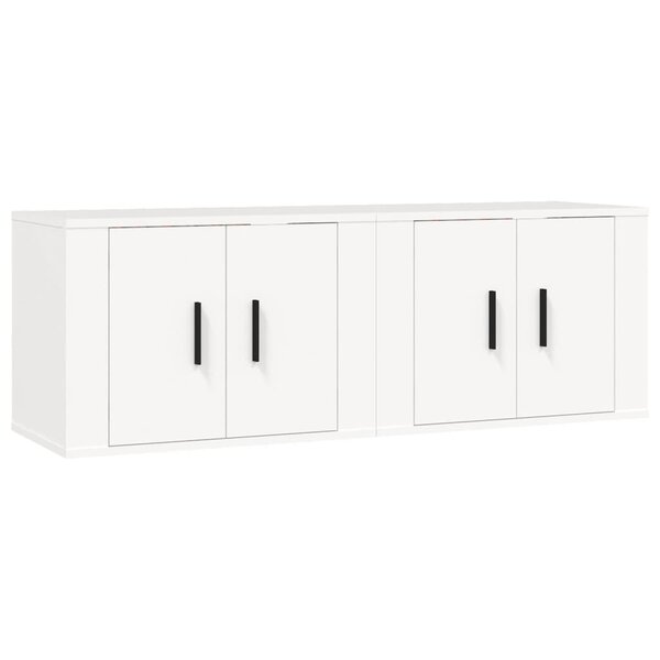 vidaXL Meubles TV muraux 2 Pièces blanc 57x34 5x40 cm