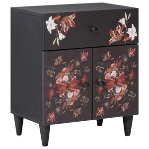 vidaXL Table de chevet avec tiroir Multicolore 50 x 33 x 60 cm