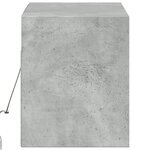 vidaXL Meuble TV mural avec lumières LED gris béton 100x31x35 cm