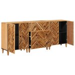 vidaXL Armoires de rangement 3 Pièces Marron 60 x 33 5 x 75 cm
