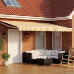 vidaXL Auvent rétractable électrique Jaune et blanc 4 x 2 m