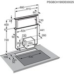 Hotte ascenseur ELECTROLUX LFD619Y Breeze - L 90 cm - Noir - Evacuation / Recyclage - 700 m³/h - 67 dB - 3 vitesses + 1 intensive