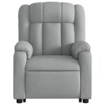 vidaXL Fauteuil inclinable électrique gris clair tissu
