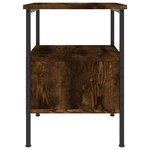 vidaXL Table de chevet chêne fumé 34x36x50 cm bois d'ingénierie
