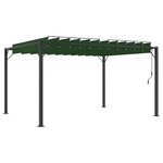 vidaXL Gazebo avec toiture louvée 3 x 4 x 2 14 m Vert
