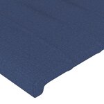 vidaXL Tête de lit avec oreilles Bleu 147x16x78/88 cm Tissu