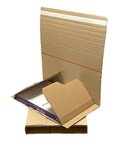 Lot de 25 etuis postal carton, emballage boîte plate - 31 x 22 x 5 cm (hauteur variable)