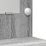Table de maquillage vidaXL avec lumières LED Gris Sonoma 50x41x135 cm