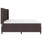 vidaXL Lit à ressorts avec matelas Marron foncé 200 x 200 cm tissu