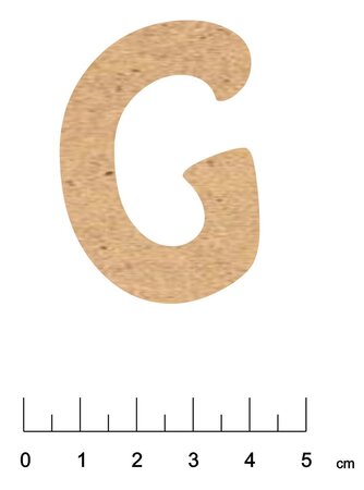Alphabet en bois MDF adhésif 5 cm Lettre G