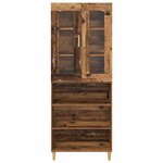 vidaXL Haut Armoire Bois Ancien 69 5 x 34 x 180 cm