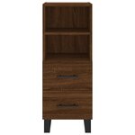 vidaXL Buffet Chêne marron 34 5x34x90 cm Bois d'ingénierie