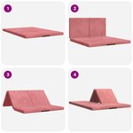vidaXL Canapé-lit pliable 140 x 67 x 45 cm Rose