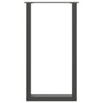 vidaXL Pieds de table de bar en U 2 pièces Anthracite 40 x (90-91) cm Acier