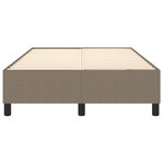 vidaXL Cadre de lit à ressorts taupe 120x200 cm tissu