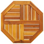 vidaXL Dessus de table 50x50x2 cm octogonal bois massif d'acacia