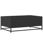 vidaXL Table basse noir 90x57x35 cm bois d'ingénierie et métal