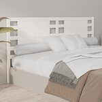 vidaXL Tête de lit Blanc 126x4x100 cm Bois massif de pin