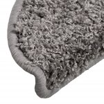 vidaXL Tapis d'escalier 15 Pièces Gris 56x17x3 cm