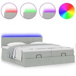 VidaXL Cadre de lit ottoman et matelas gris clair 160x200cm velours
