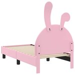 vidaXL Cadre de lit pour tout-petit avec tête de lit Rose 70 x 140 cm