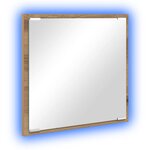 vidaXL Miroir de salle de bain LED chêne artisanal 40 x 8 5 x 37 cm