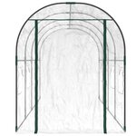 vidaXL Serre Transparent 160x400x190 cm PVC et acier enduit de poudre