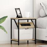 vidaXL Cabinet de chevet Chêne sonoma Bois d'ingénierie