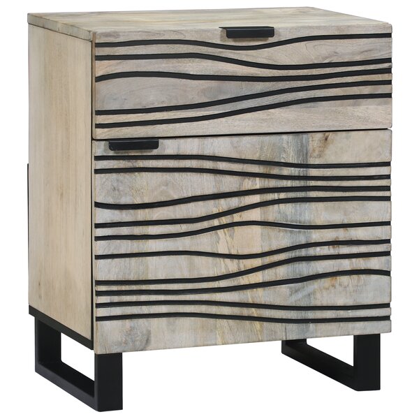 vidaXL Tables de chevet avec tiroir Blanc et Noir