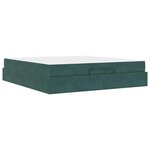 vidaXL Cadre de lit Vert foncé 180 x 200 cm Velours