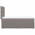 vidaXL Sommier à lattes de lit avec matelas Taupe 100x200 cm Tissu