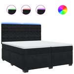 vidaXL Sommier à lattes de lit et matelas Noir 200x200 cm Velours