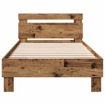 vidaXL Cadre de lit Bois Ancien 90 x 200 cm Bois d'ingénierie