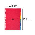 Jeu de 6 intercalaires carton 220g recyclé A4 multicolore EXACOMPTA