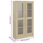 vidaXL Armoire à vitrine Chêne sonoma 82 5x30 5x150 cm Bois ingénierie