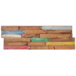vidaXL Panneaux de revêtement mural 10 Pièces 1 03 m² Bois de teck solide