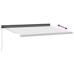 vidaXL Auvent rétractable anthracite et blanc 4 5x3 m tissu/aluminium