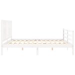 vidaXL Cadre de lit sans matelas blanc 200x200 cm bois massif